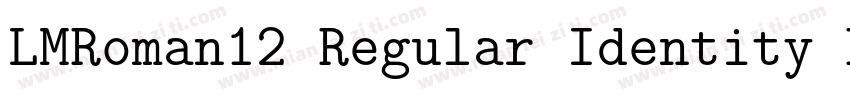 LMRoman12 Regular Identity H字体转换